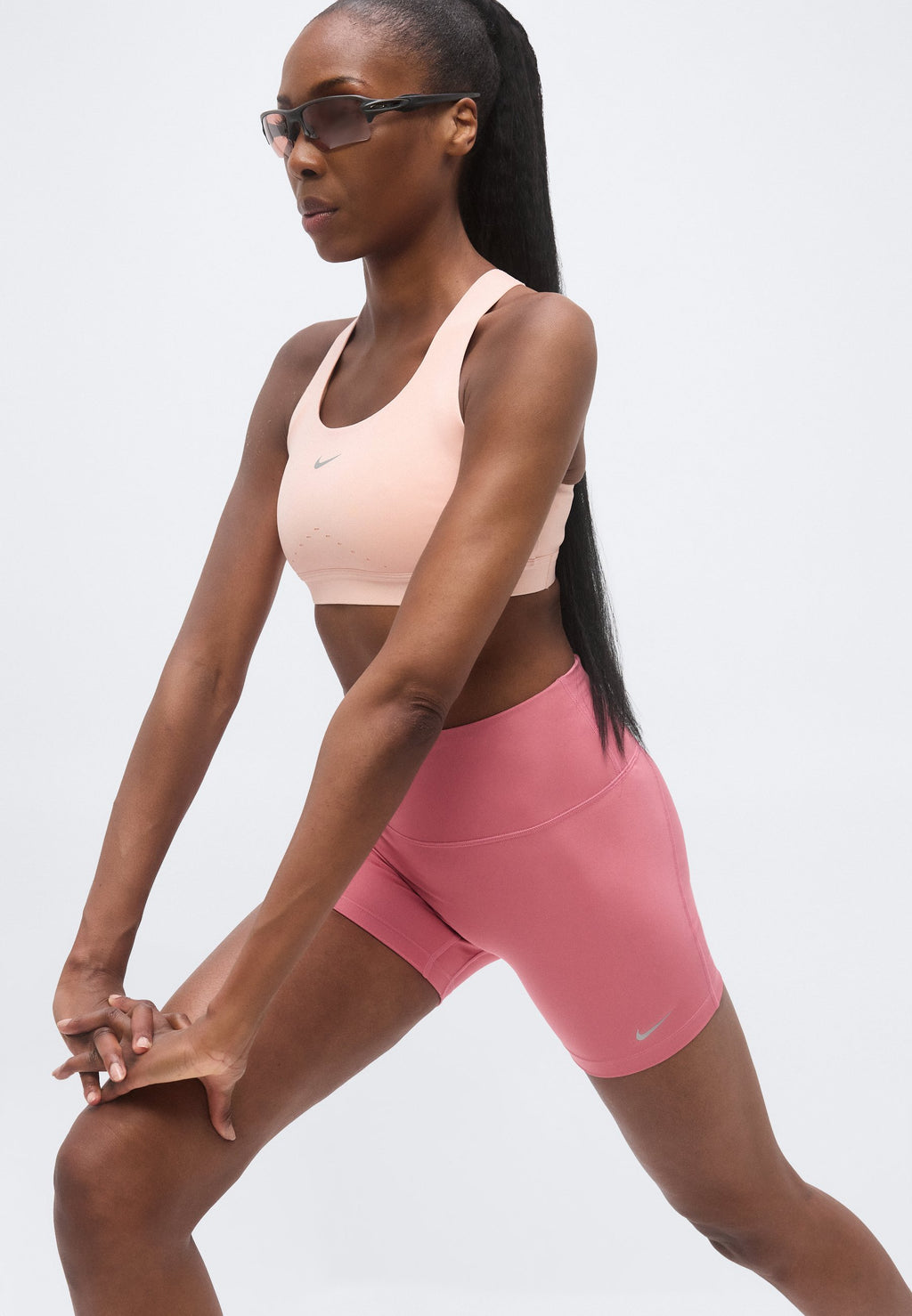 TEMPO - Short running tights - peony