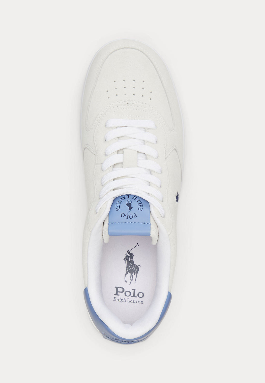 MASTERS COURT SUEDE SNEAKER - Baskets - bianco/campus blue
