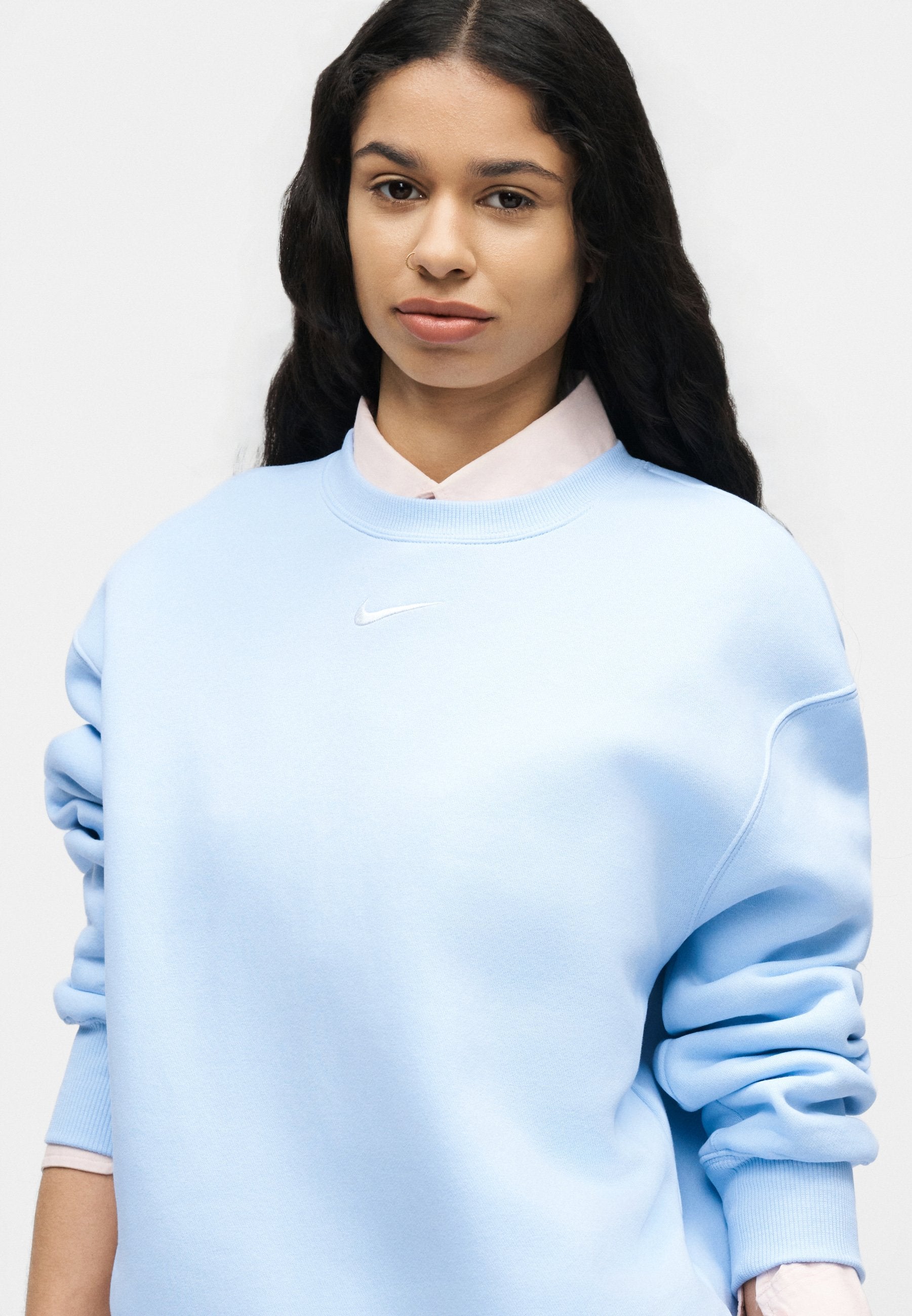 LONG CREW - Sweatshirt - hydrogen blue/sail