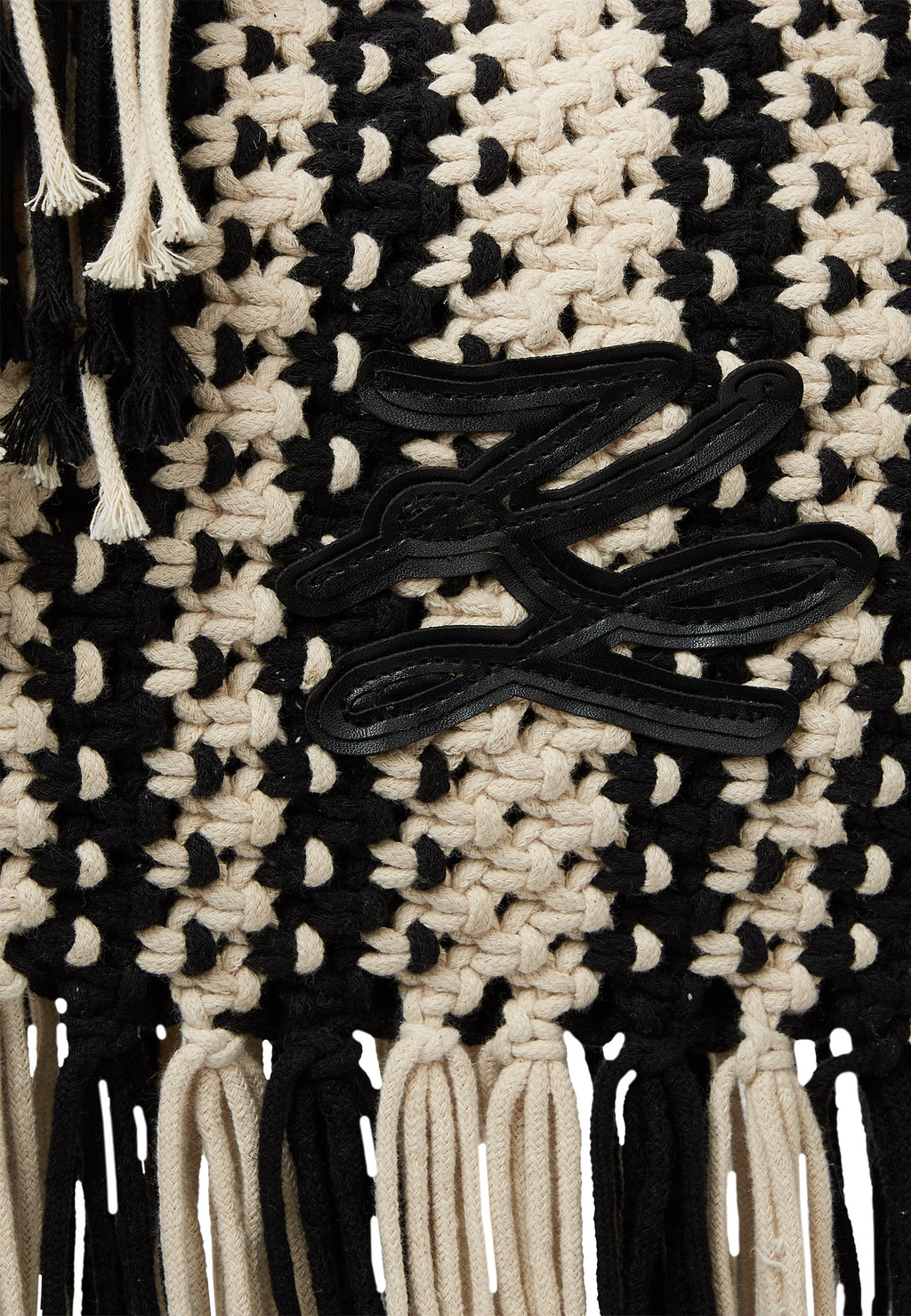AUTOGRAPH PATCH FRINGE - Tote bag - black/white