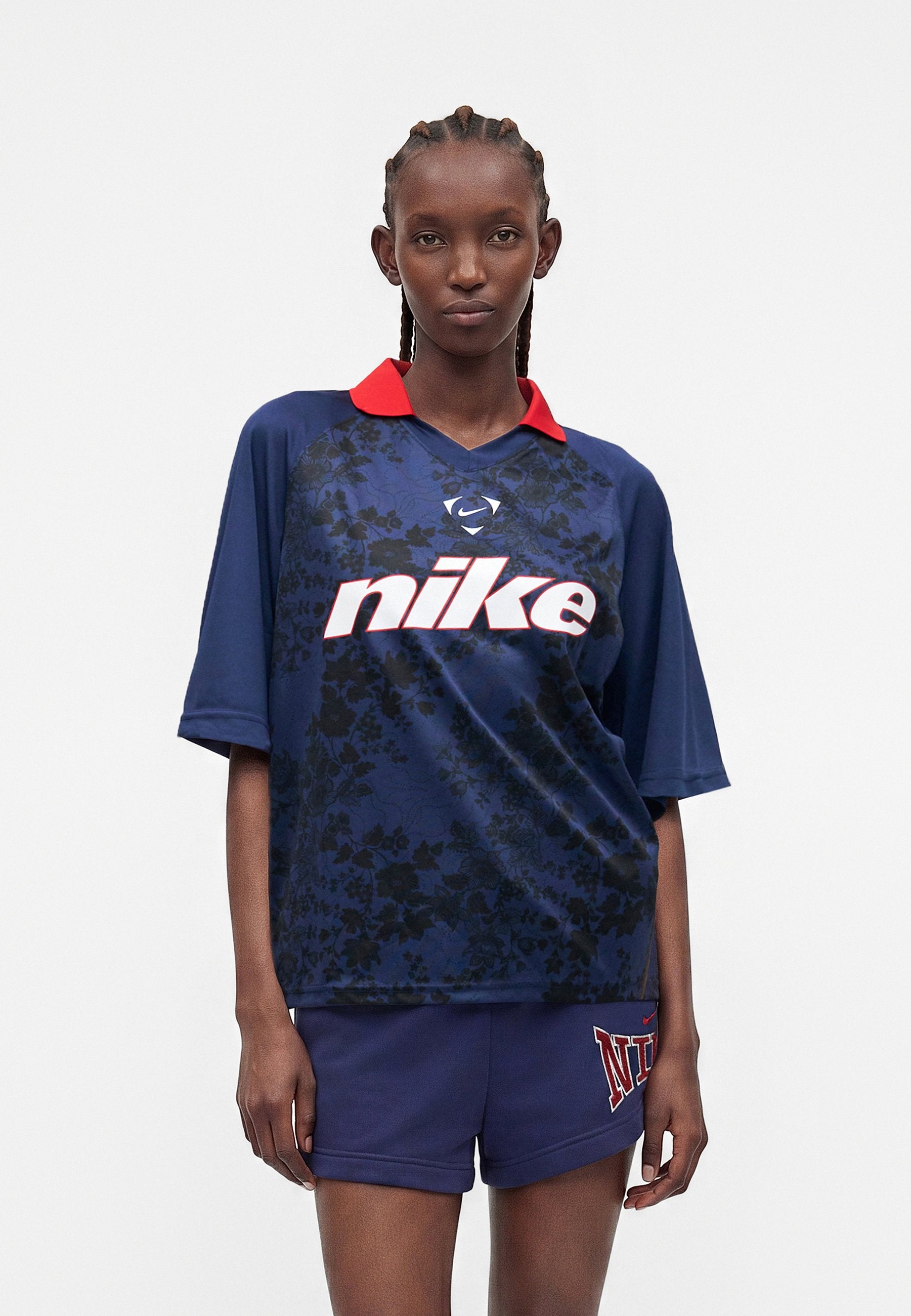 Polo – bleu nuit/rouge feu/noir