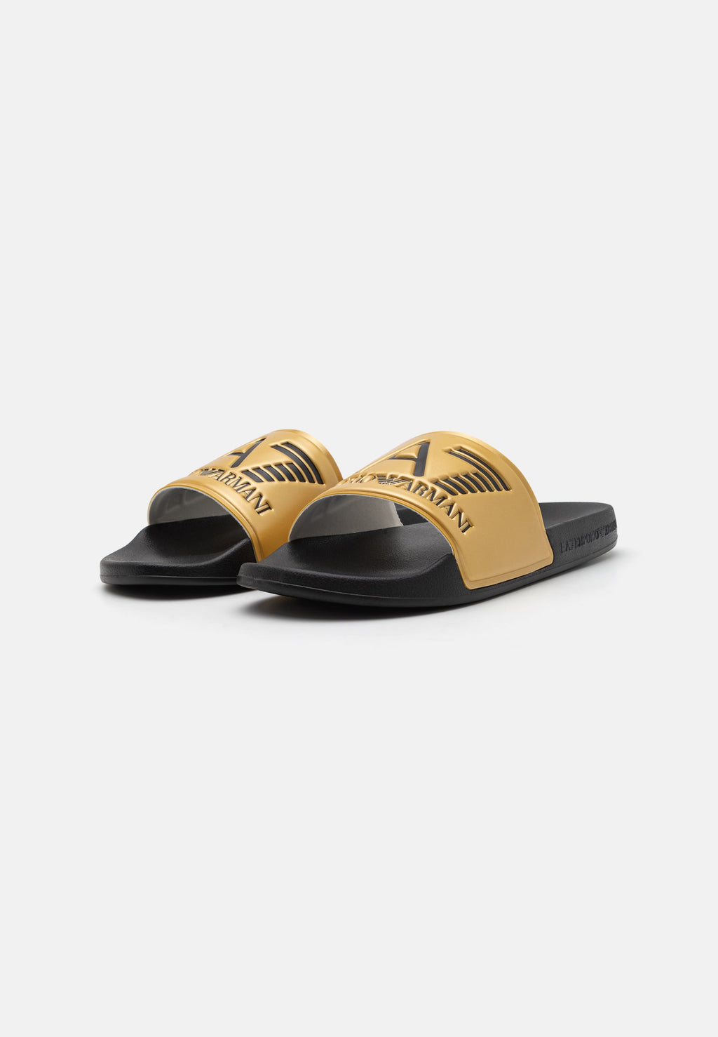 UNISEX - Pool slides - shiny gold/black