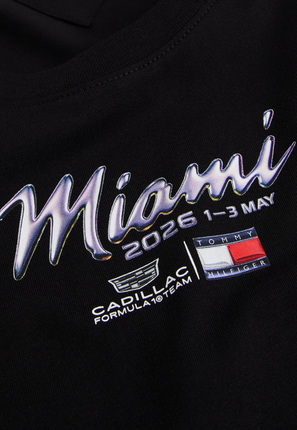 تي شيرت TH X CADILLAC FORMULA 1 TEAM MIAMI - توب - أسود
