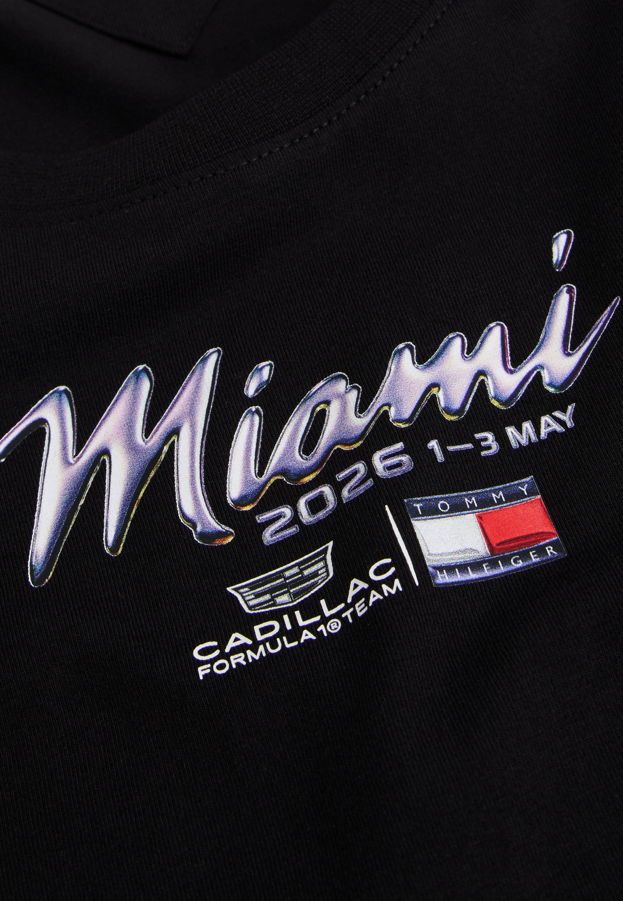 تي شيرت TH X CADILLAC FORMULA 1 TEAM MIAMI - توب - أسود