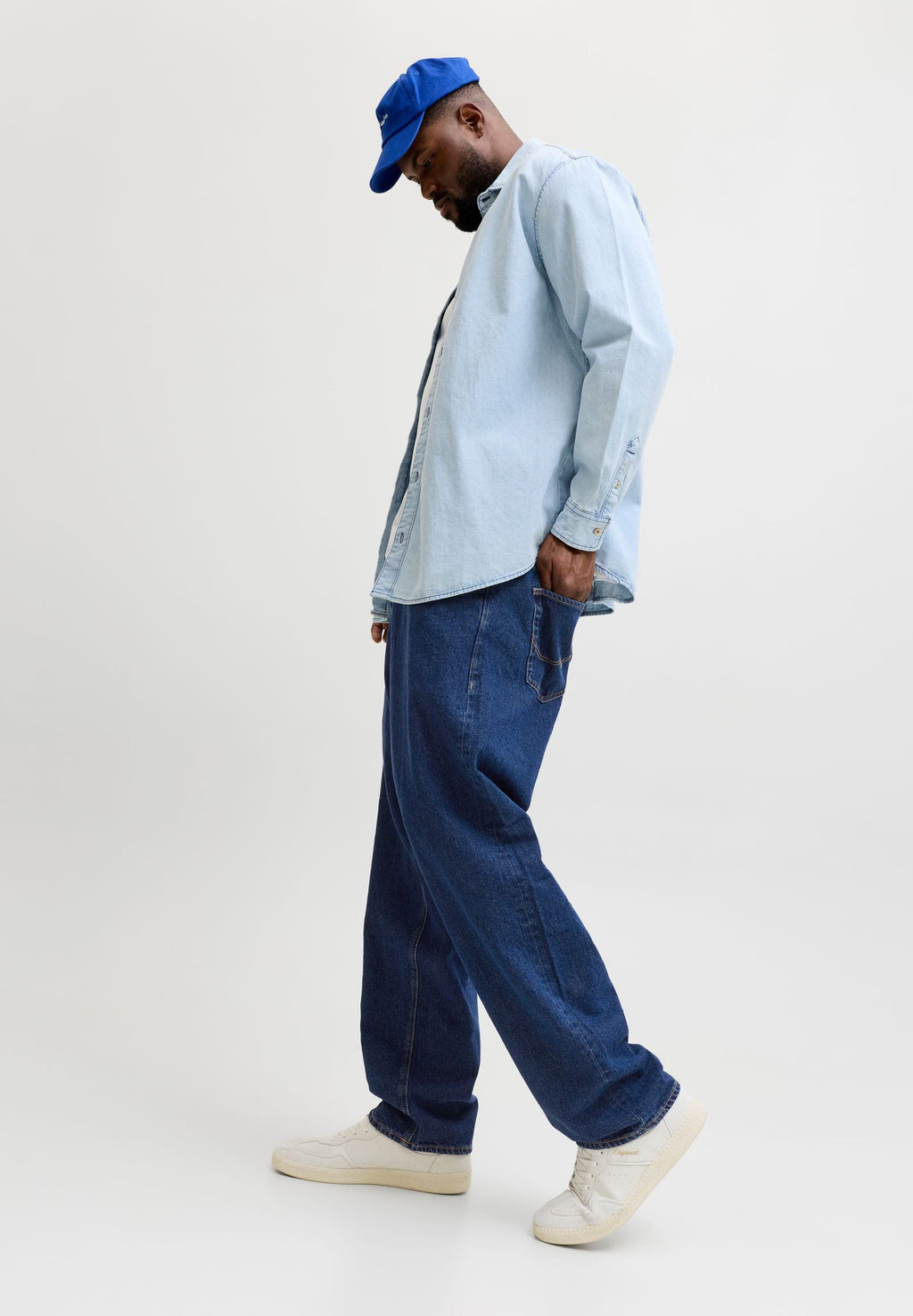 Relaxed Fit Plus Size JJICHRIS JJORGINAL AT 637 NOOS PLS - Relaxed fit jeans - blue denim