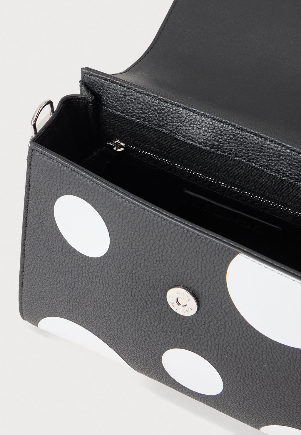 IKON PEBBLE - Handbag - black/white