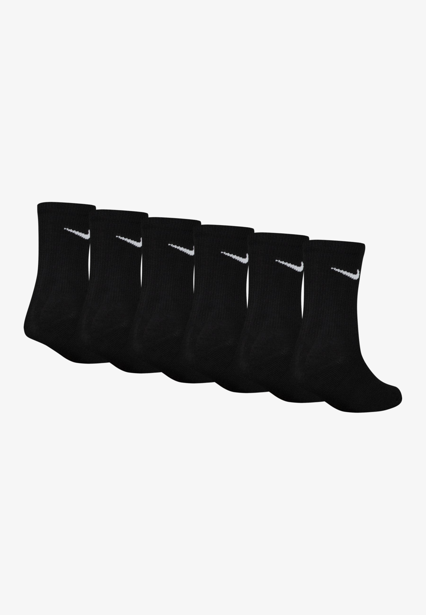 BASIC CREW UNISEX 6 PACK - Socks - black