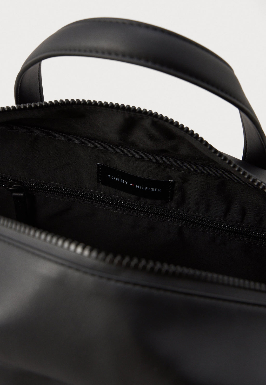 HILFIGER FLAG RIBBED POCKET DUFFEL BAG - Holdall - black