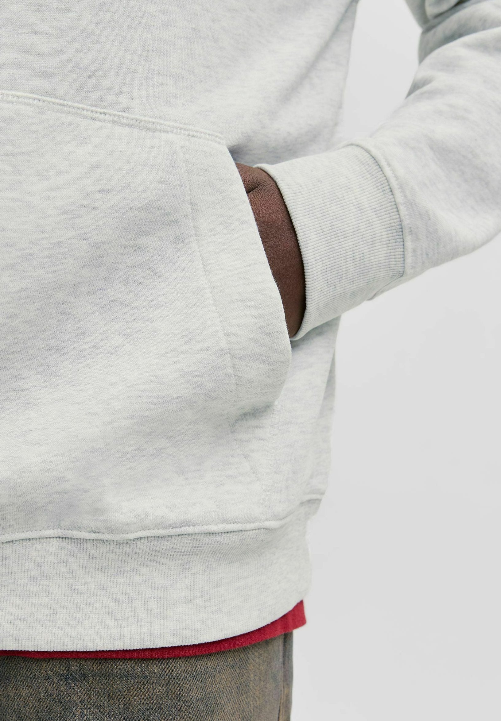 Hoodie - white melange