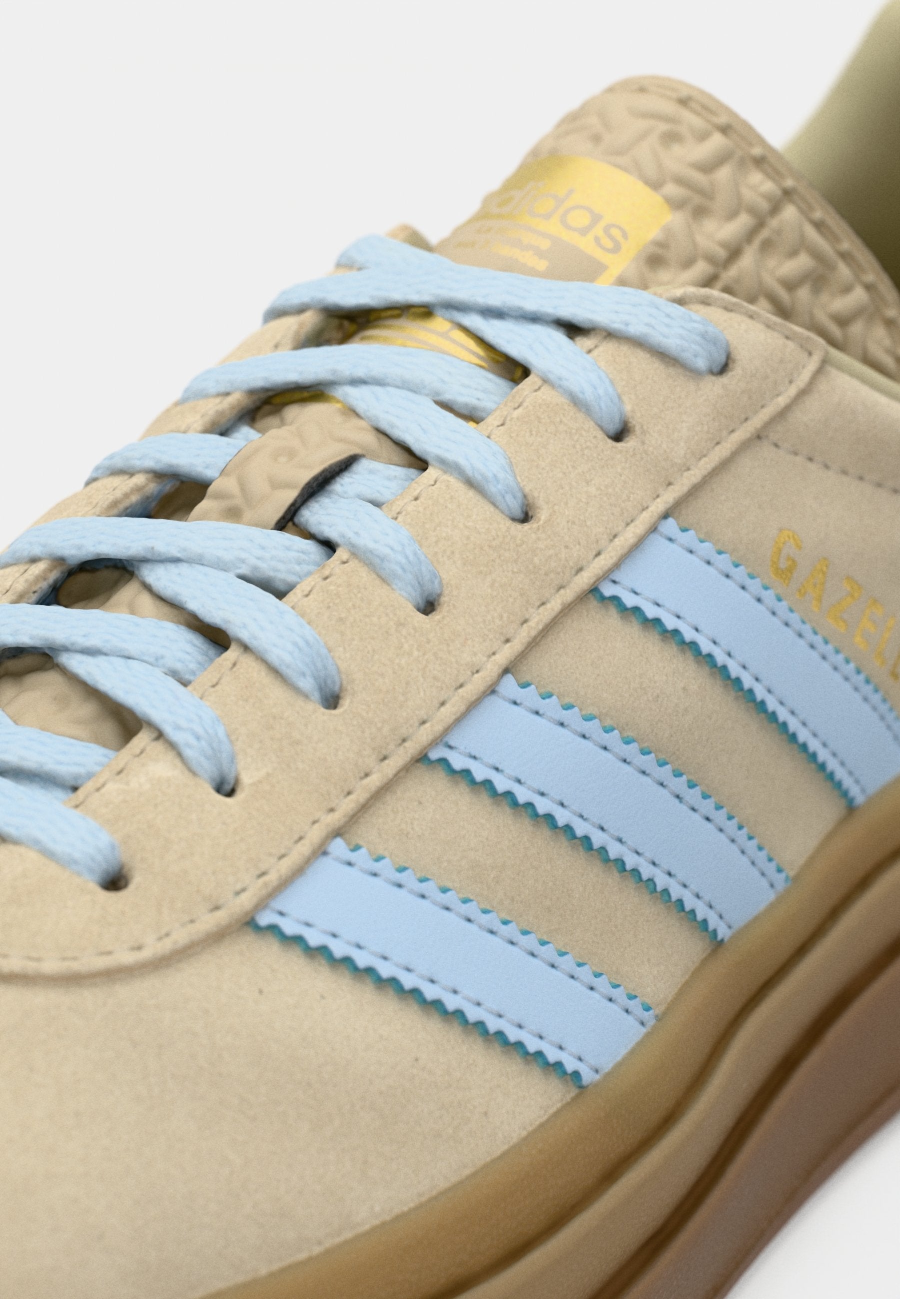 GAZELLE BOLD - Trainers - stone khaki/crystal sky/gold-coloured metallic