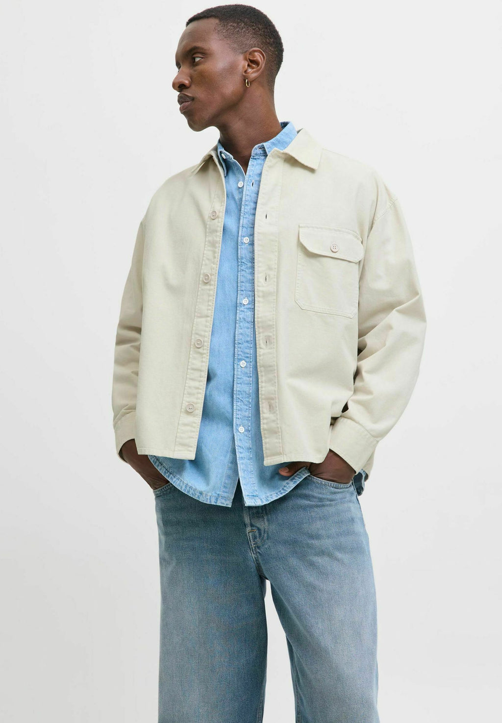 Over Wide Fit - Shirt - moonbeam