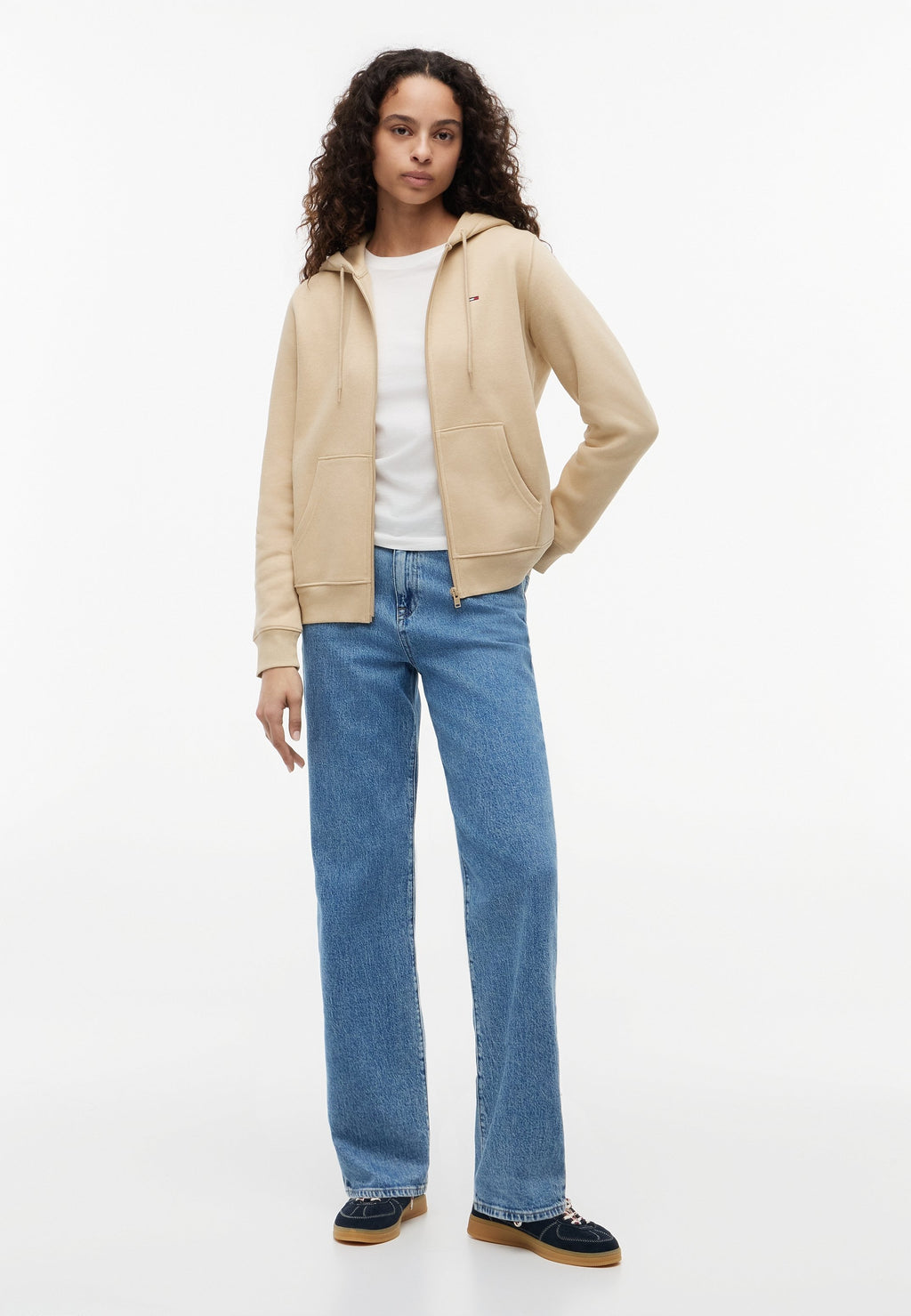 FLAG ZIP  - Zip-up sweatshirt - gentle gold