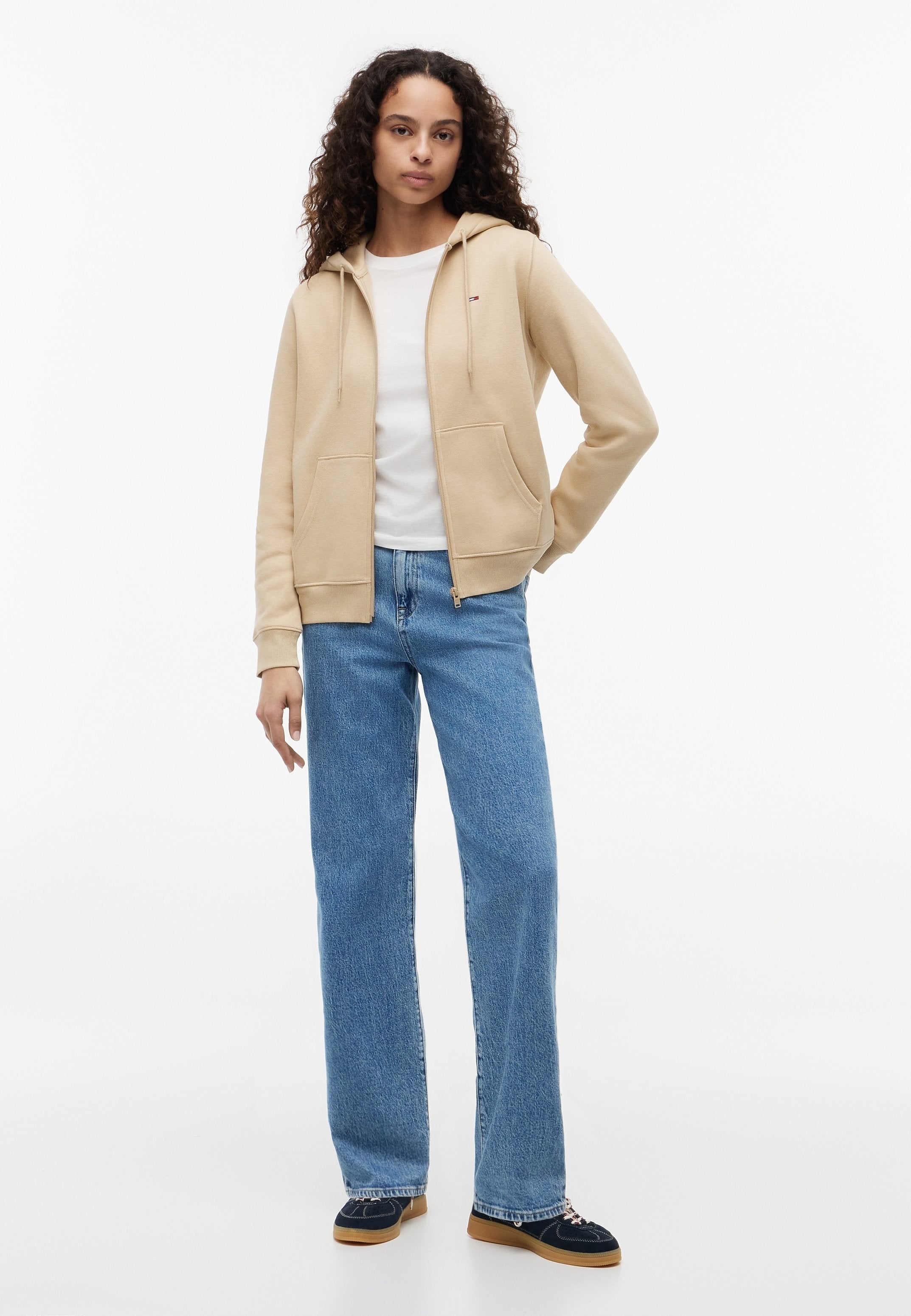FLAG ZIP  - Zip-up sweatshirt - gentle gold