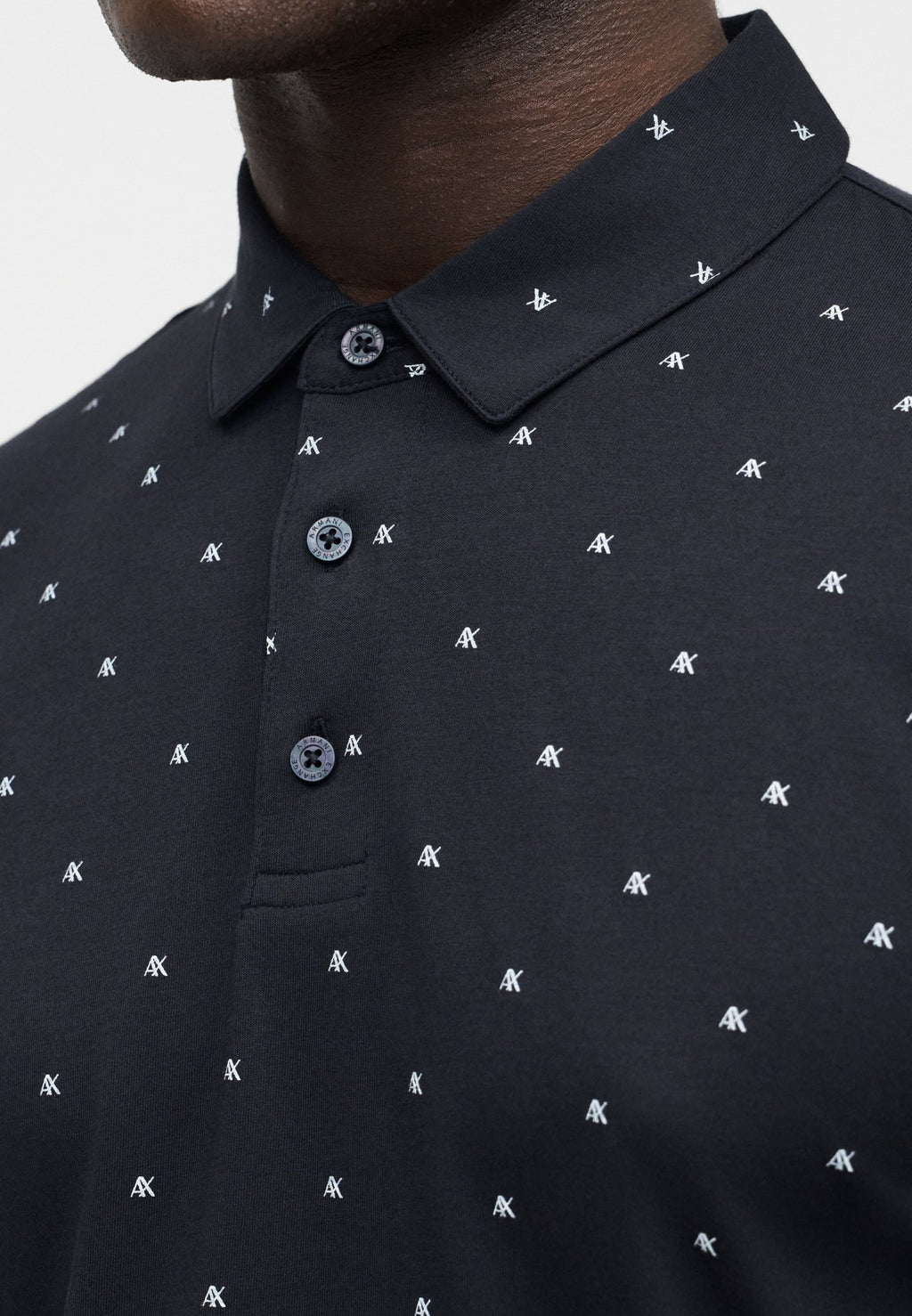 AX LOGO POLO SHIRT REGULAR FIT - Polo shirt - deep navy