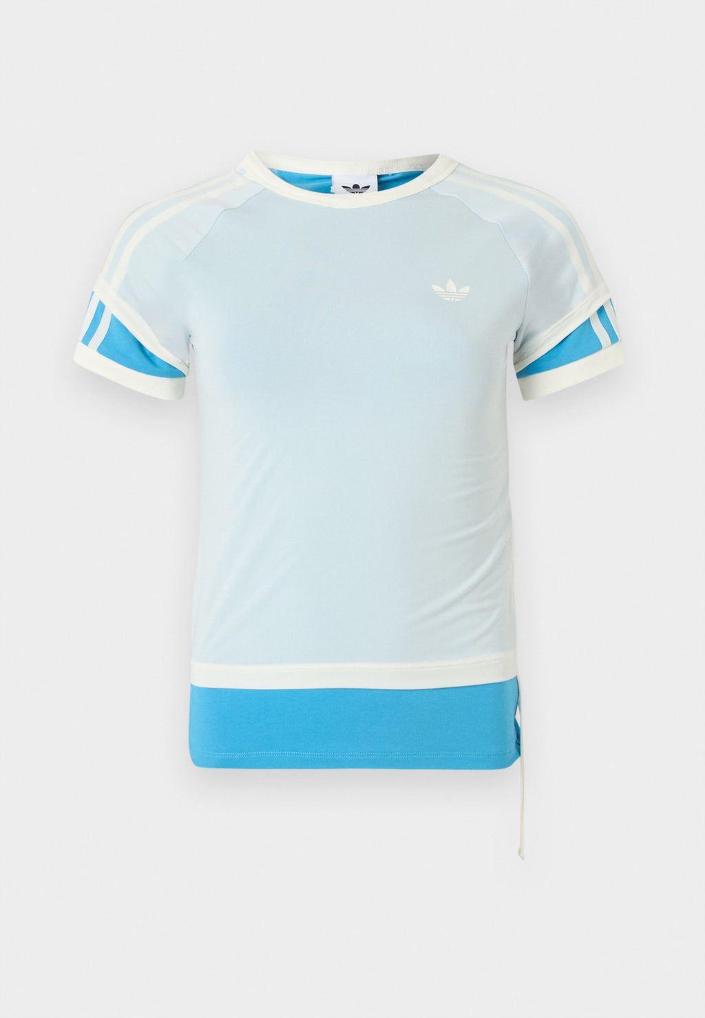 CALITEE SUPERPOSÉ - T-shirt imprimé - blanc cassé/sky rush