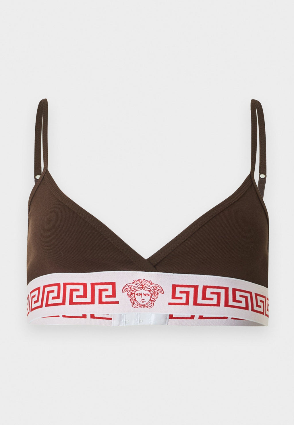 Bustier - chocolate/white/bright red