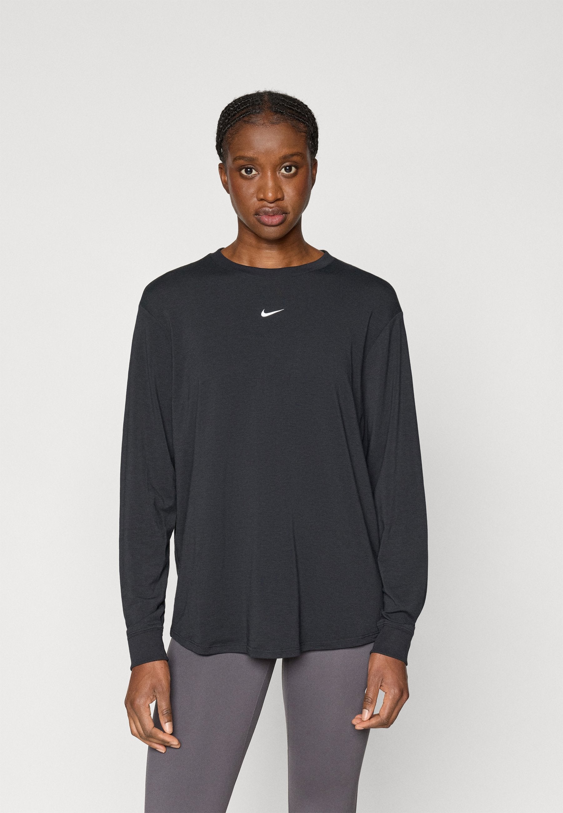 ONE RELAXED TOP - Long sleeved top - black/white