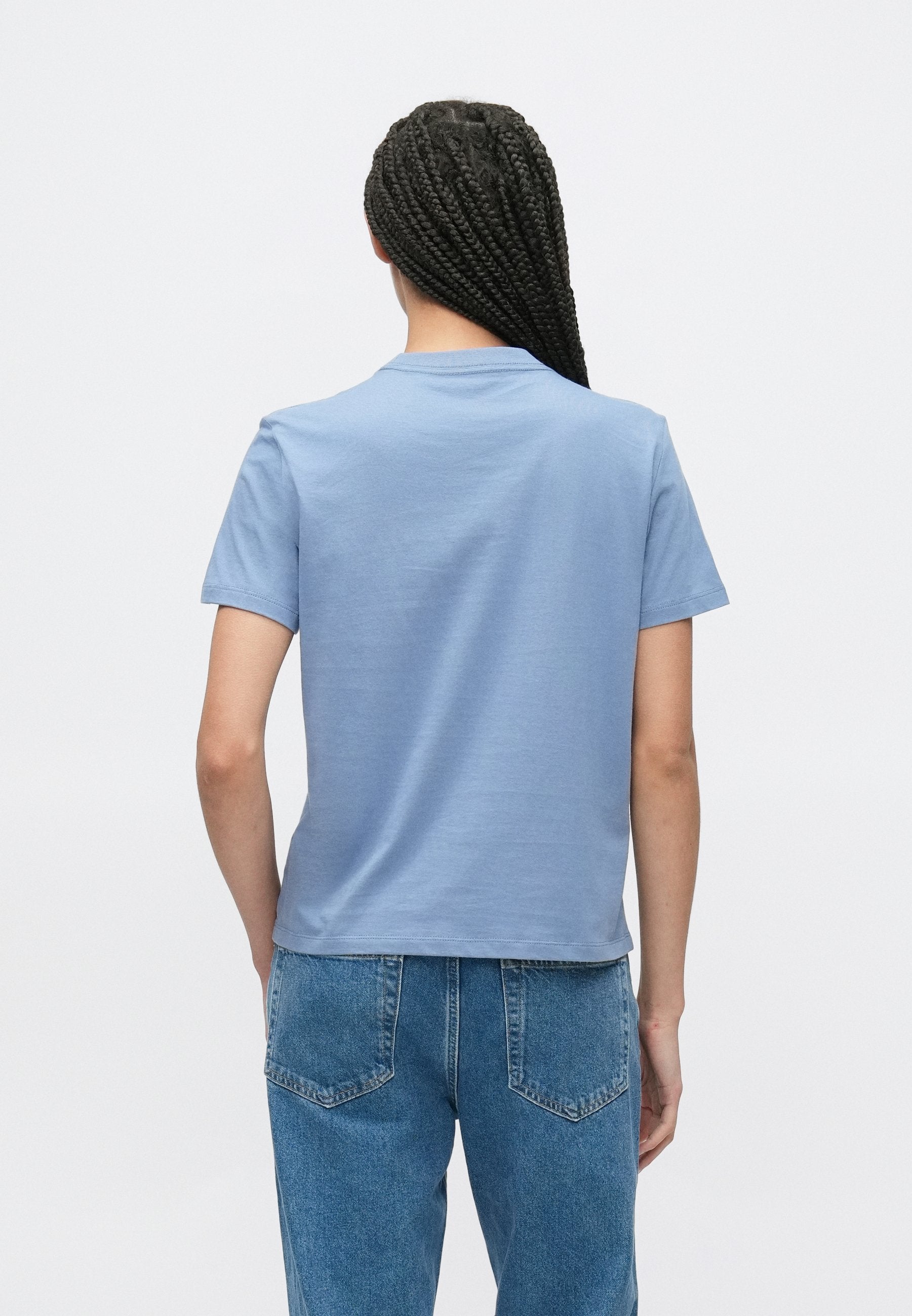 CLASSIC SEASONAL GRAPHIC TEE - Print T-shirt - dusty sailor blue