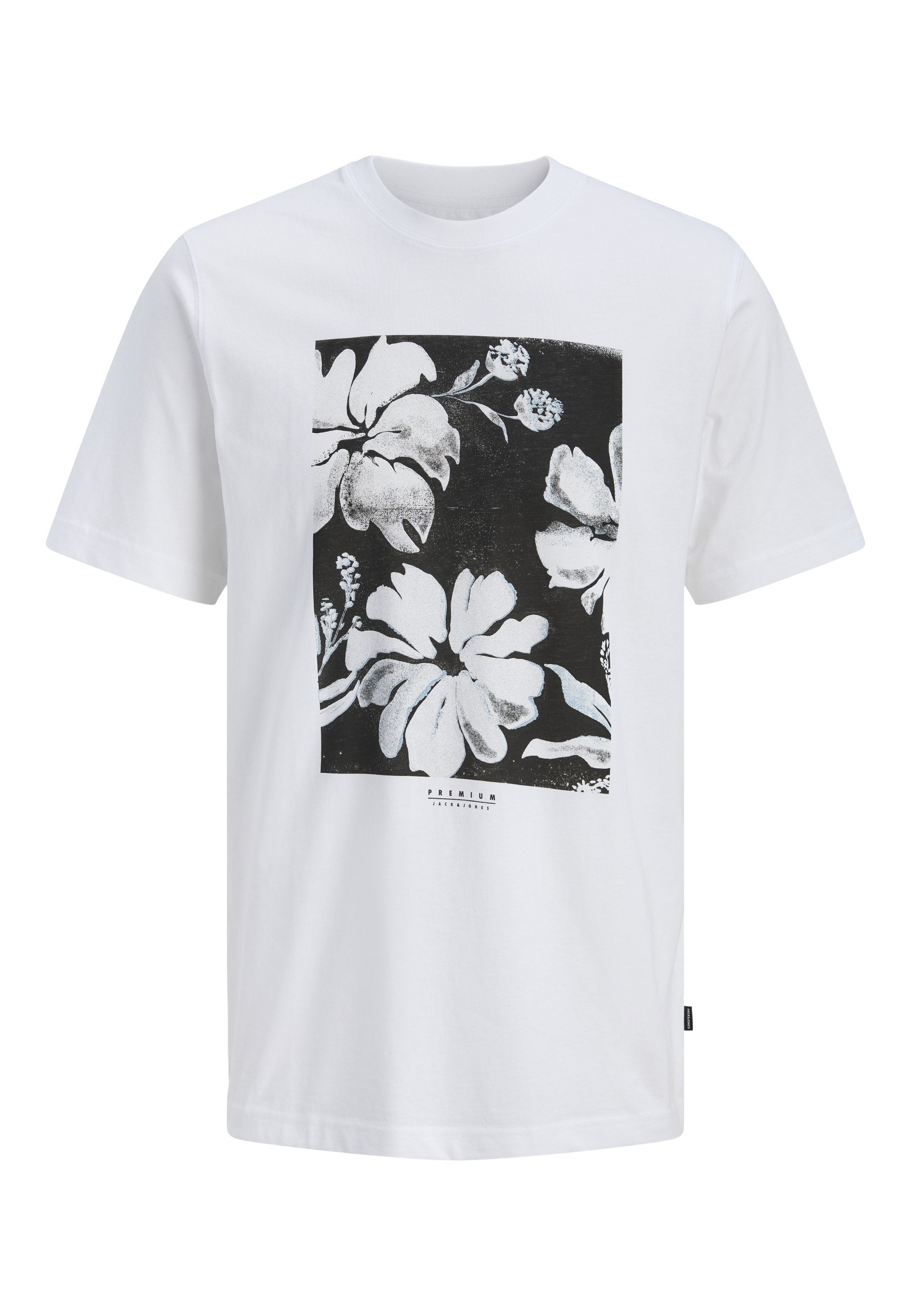 JPRBLALUCAS GRAPHIC TEE - Print T-shirt - bright white