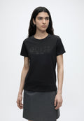 STUDS SCRIPT TEE - Print T-shirt - jet black