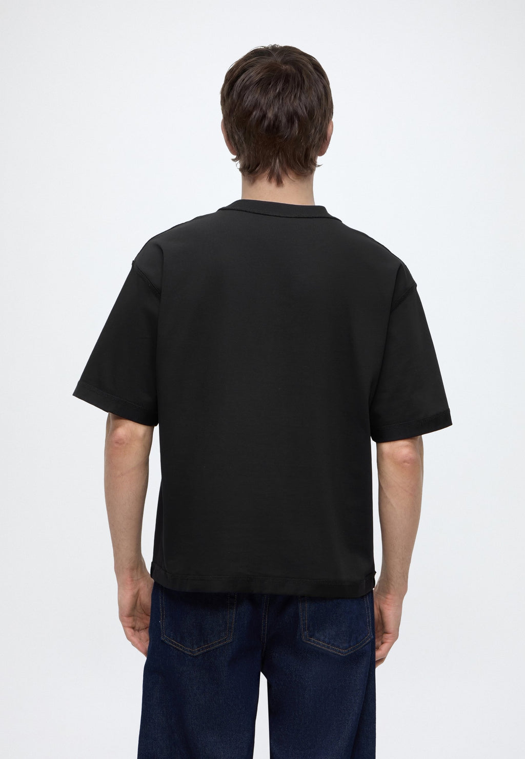 INSIDE OUT BOXY  - Basic T-shirt - black