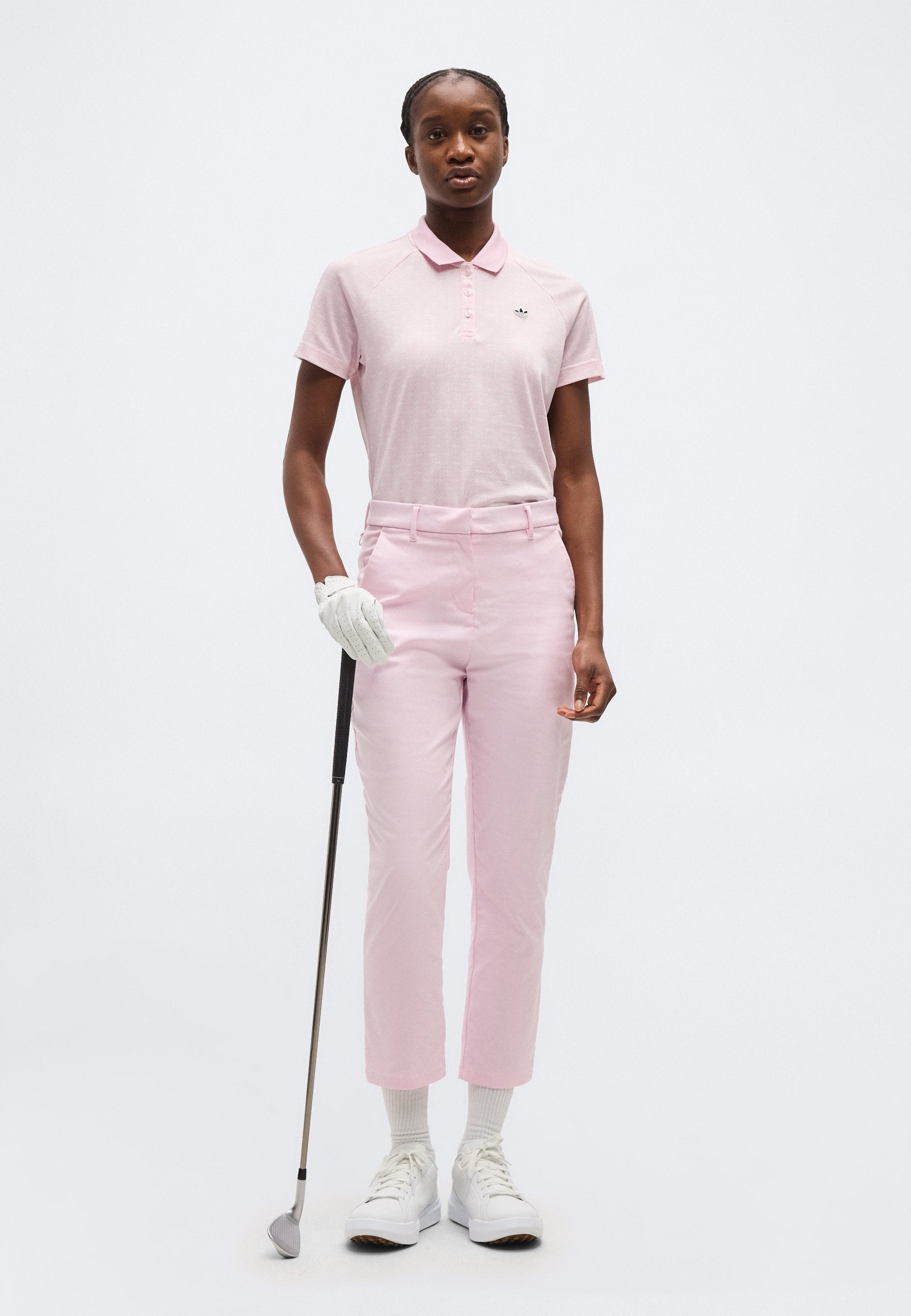 Polo shirt - pink/white