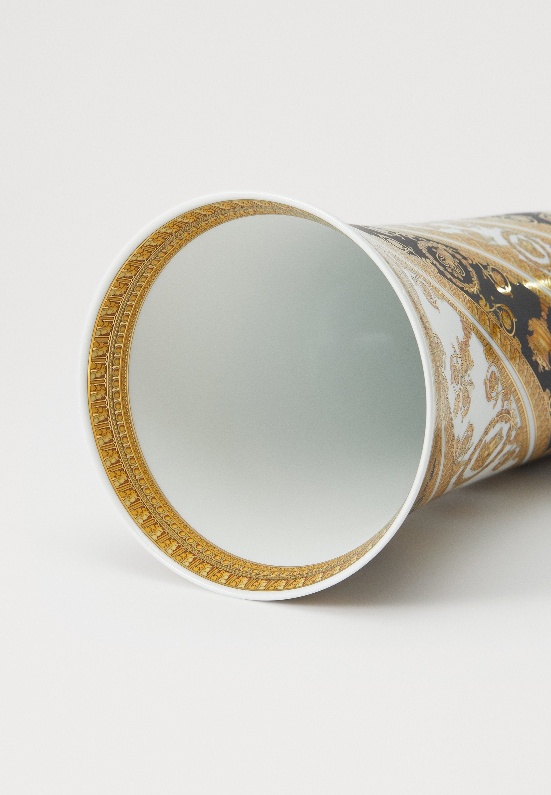 VASE 26 CM - Vase - white/black/yellow