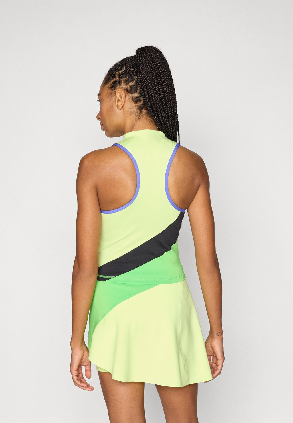 NIKECOURT SLAM TANK - Üst - lemon twist/black/mean green/black