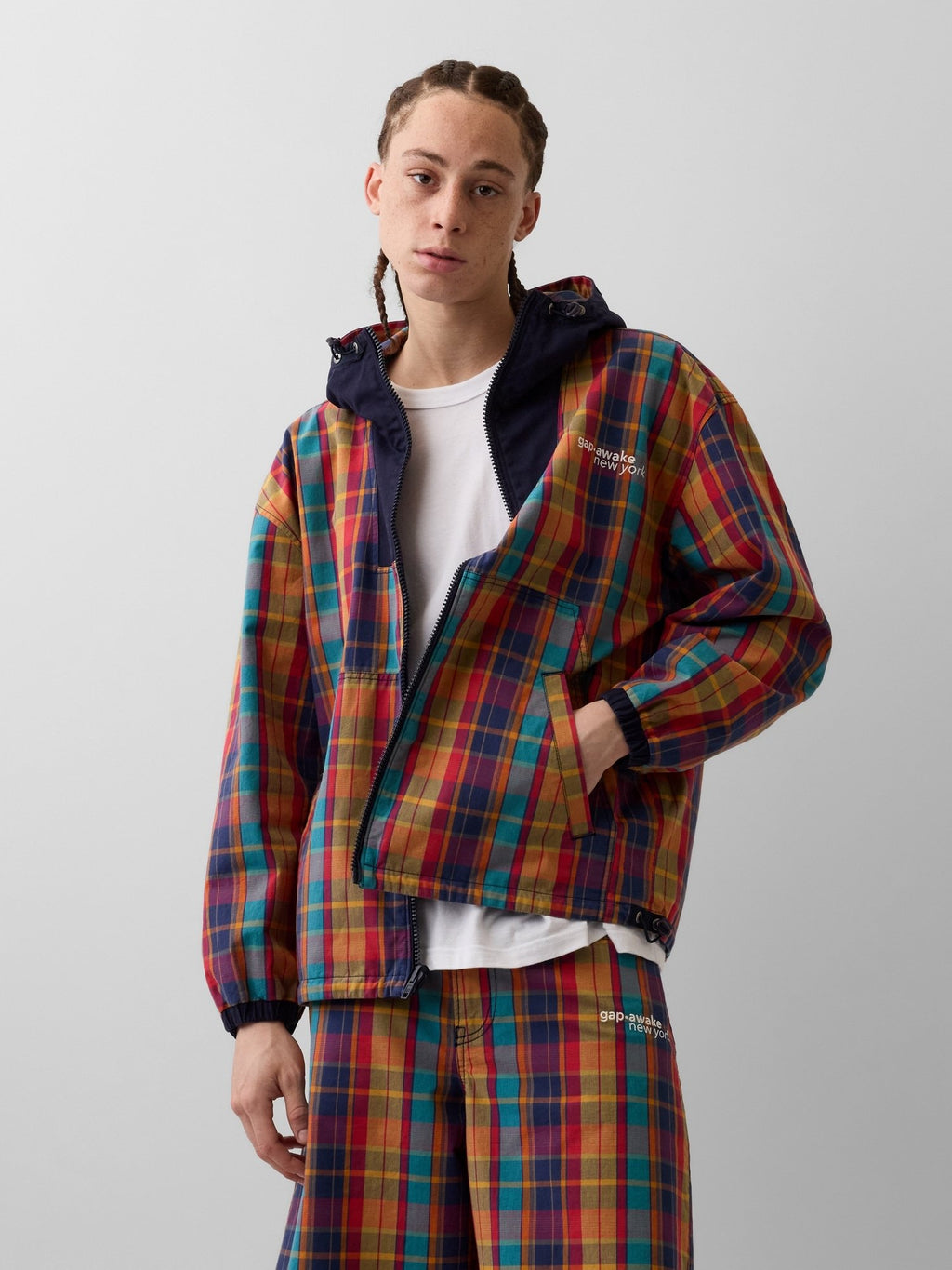 GAP AWAKE NY OVERSIZED REVERSIBLE CANVAS JACKET - Summer jacket - green multi