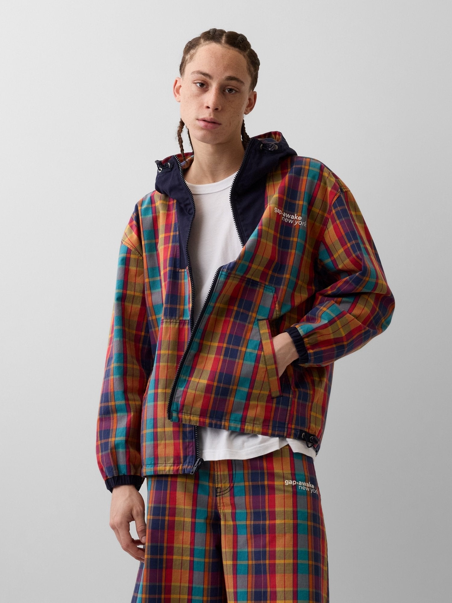 GAP AWAKE NY OVERSIZED REVERSIBLE CANVAS JACKET - Summer jacket - green multi