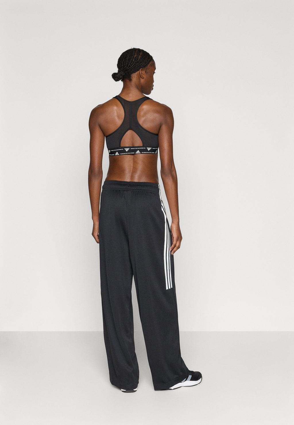TIRO 3 STRIPES PLEATED - Tracksuit bottoms - black
