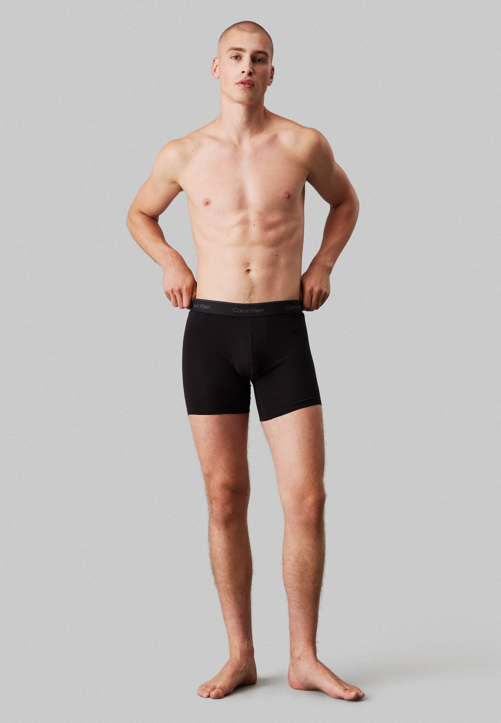 BOXER KISA KESİM 3'LÜ PAKET İKON PAMUK STREÇ - Boxer - siyah/buz grisi/çan mavisi