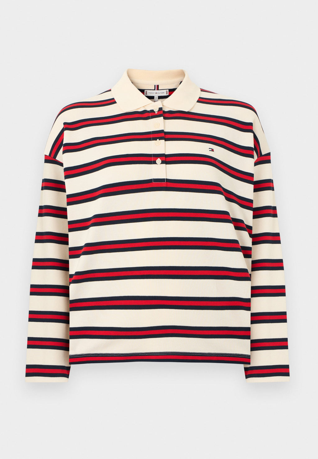 1985 RELAXED FIT STRIPE LONG SLEEVE POLO SHIRT - Long sleeved top - fireworks