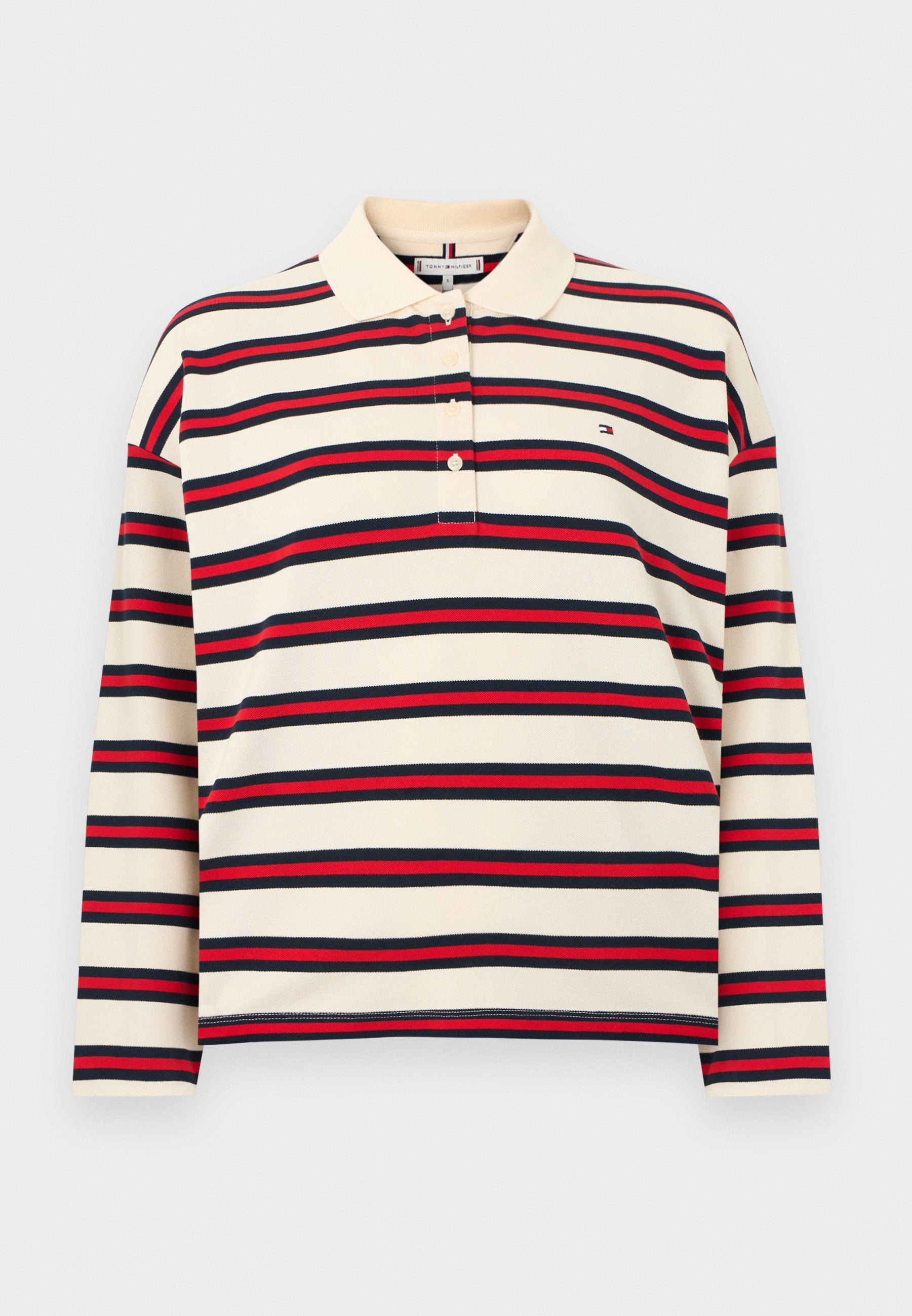 1985 RELAXED FIT STRIPE LONG SLEEVE POLO SHIRT - Long sleeved top - fireworks