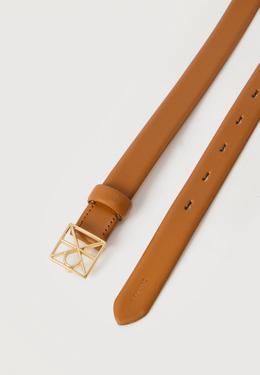 EMBLEM FIXED SMOOTH - Belt - brown/antique light gold-coloured