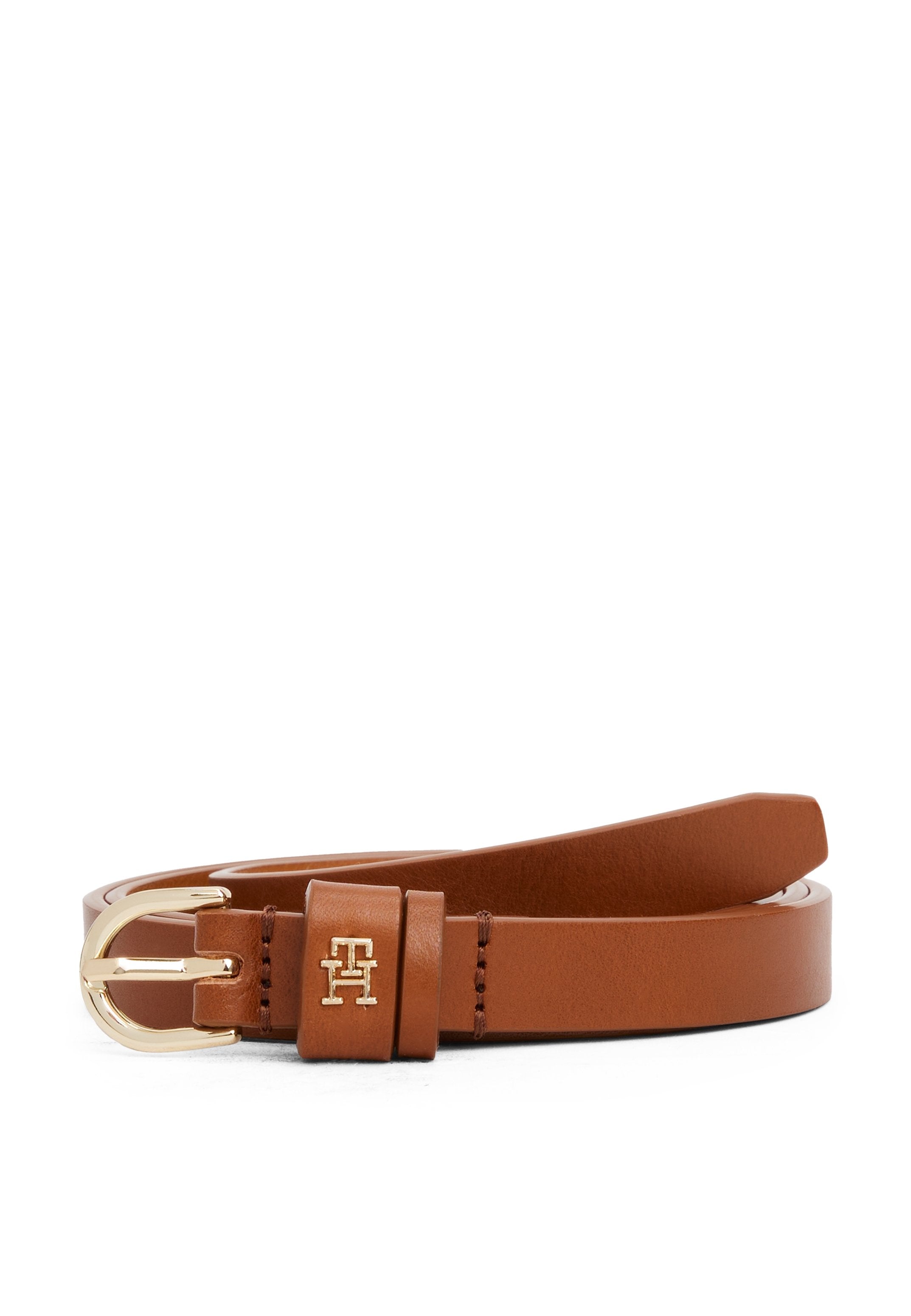 ESSENTIAL TH MONOGRAM DERİ KEMER - Kemer - kahverengi