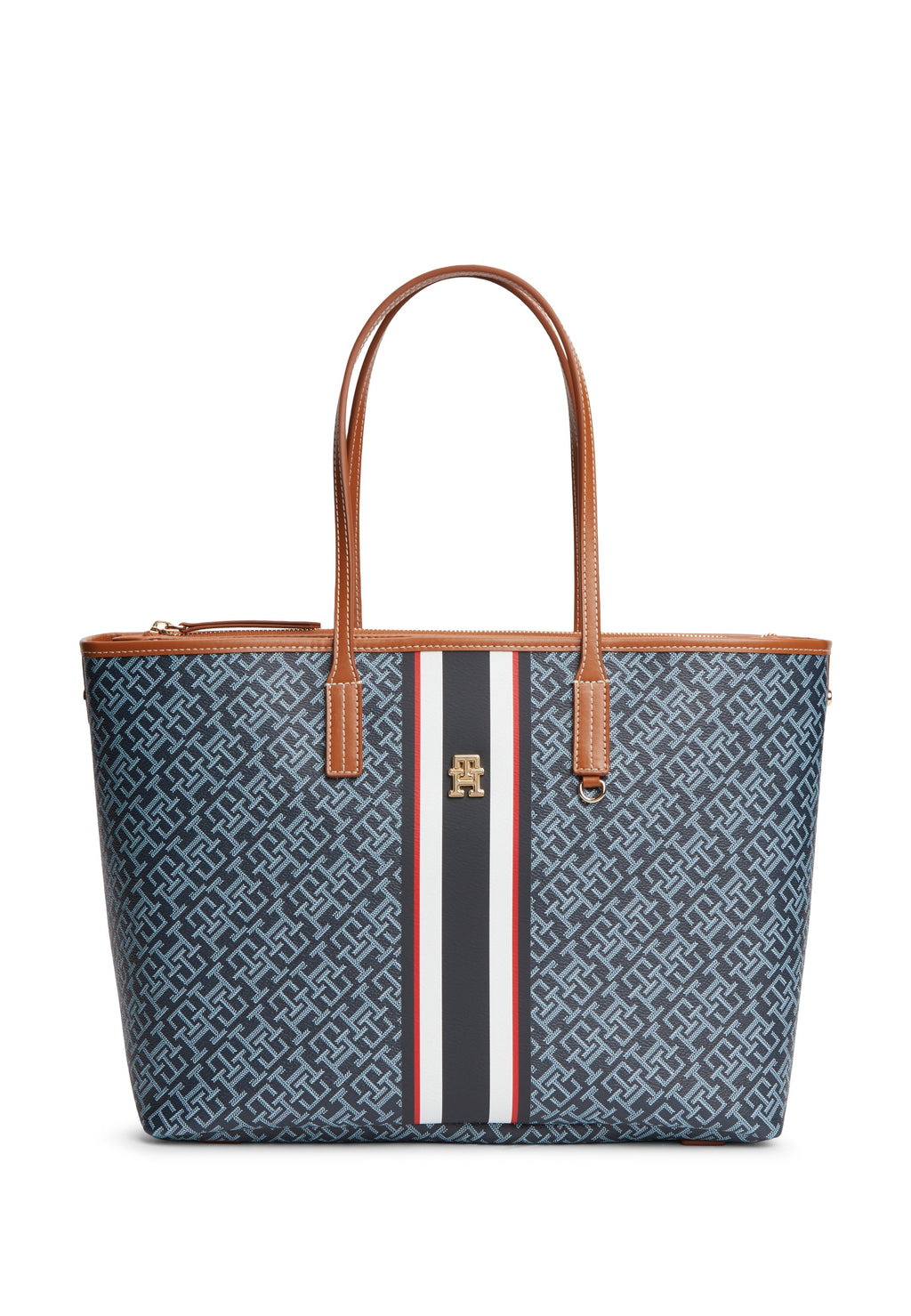TH MONOPLAY TOTE STRIPE LE - Handbag - blue mix