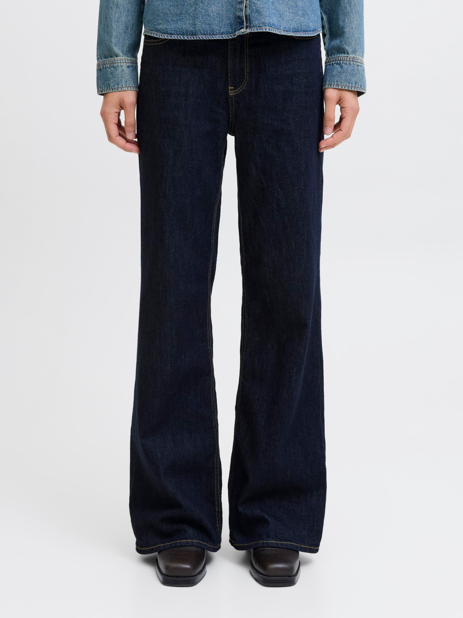 Flared fit JXROME MW JEANS C248 DNM NOOS - Flared Jeans - dark blue denim