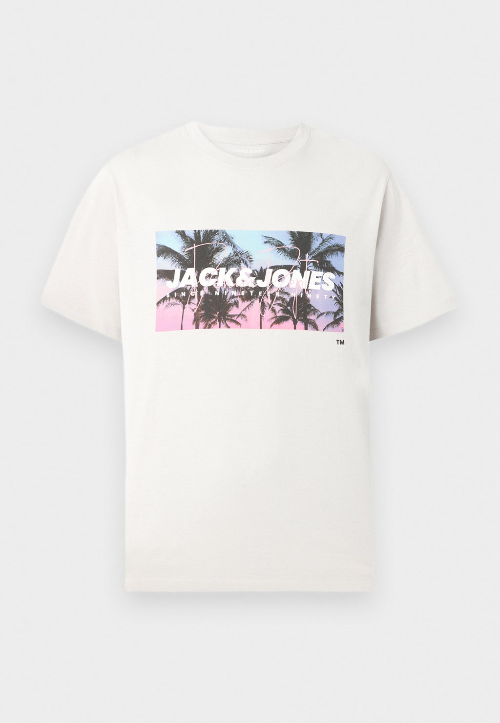 JJINDIANA TEE CREW NECK - Print T-shirt - glacier gray