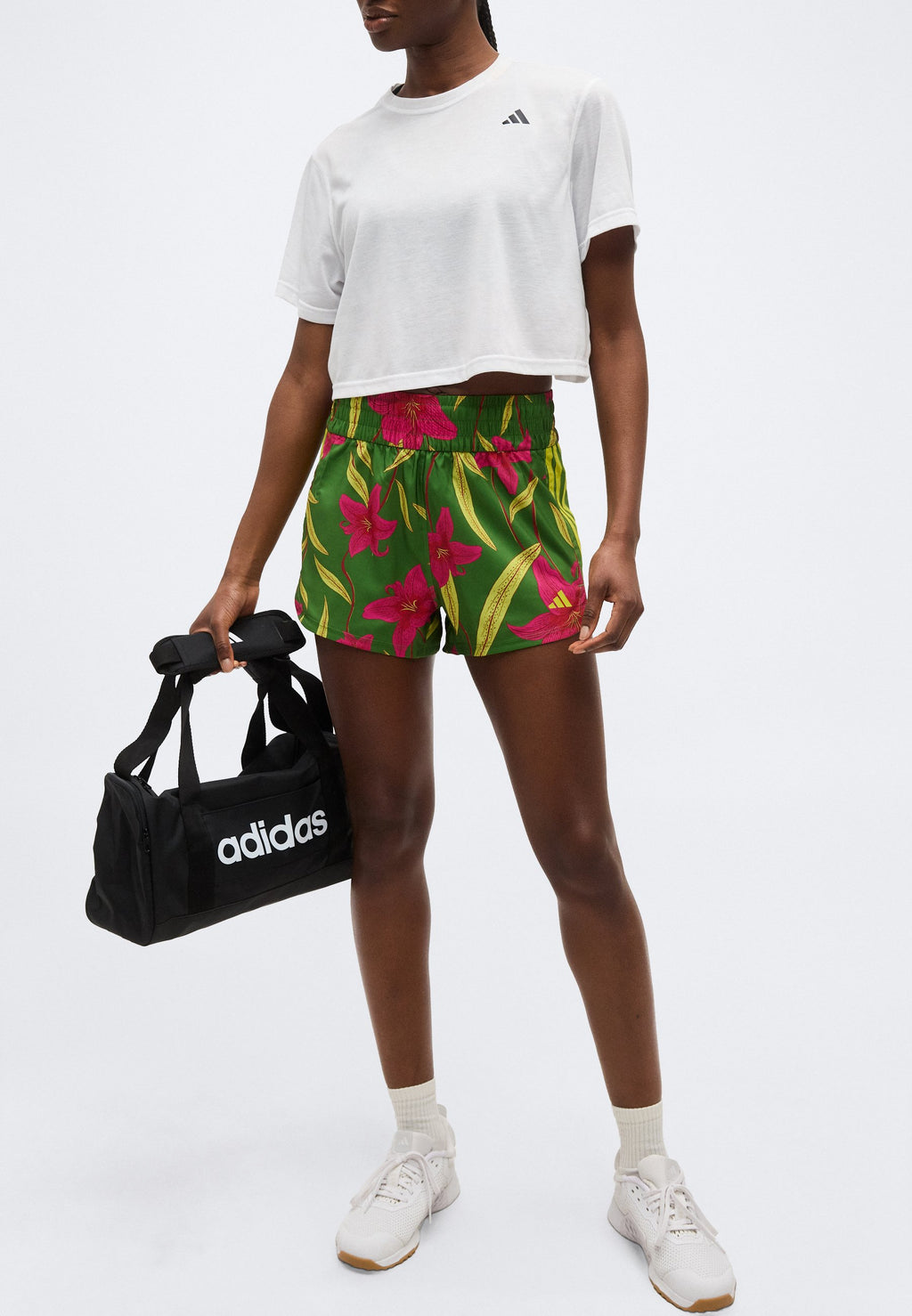 ADIDAS X FARM PIO PACER - Short de sport - crew green/bahia magenta/unity lime