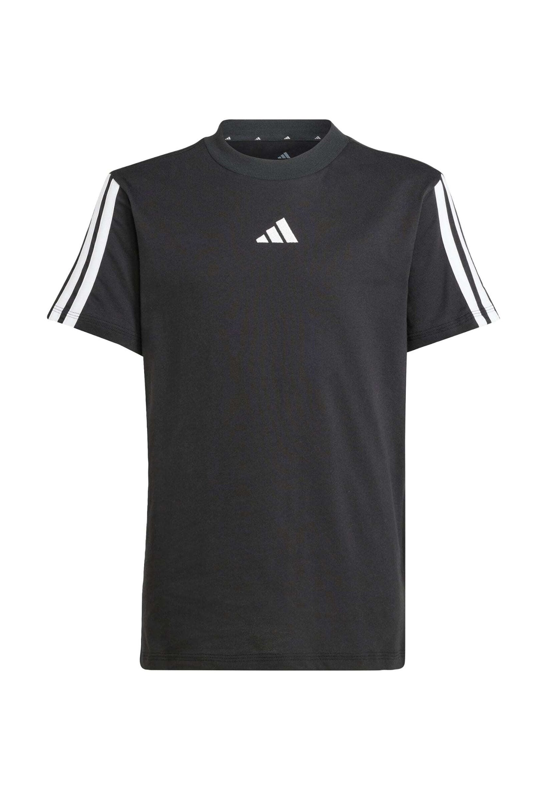 JUNIOR STRPES TEE UNISEX - Sports T-shirt - black white