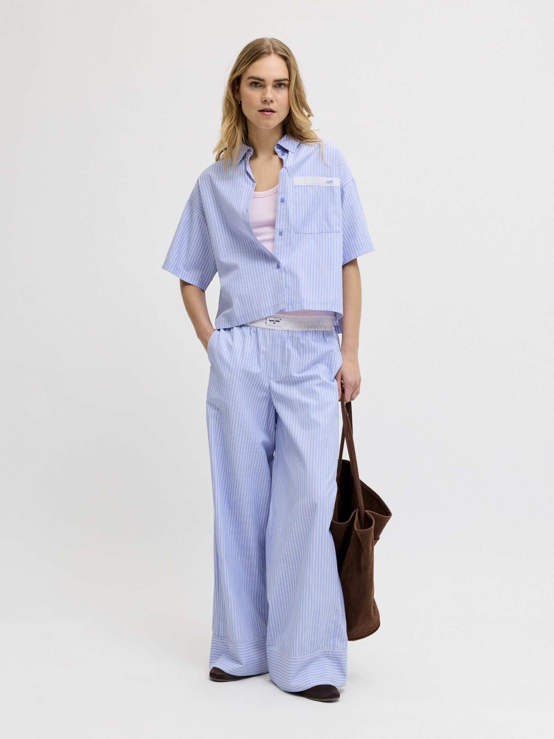JXCARO SHIRT - Button-down blouse - hydrangea