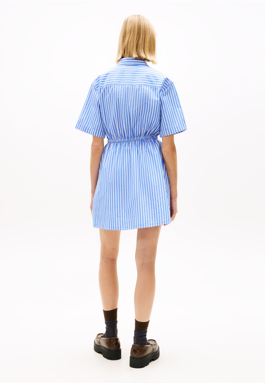 ROBE CHEMISE RAYÉE - Robe chemise - bleu empire