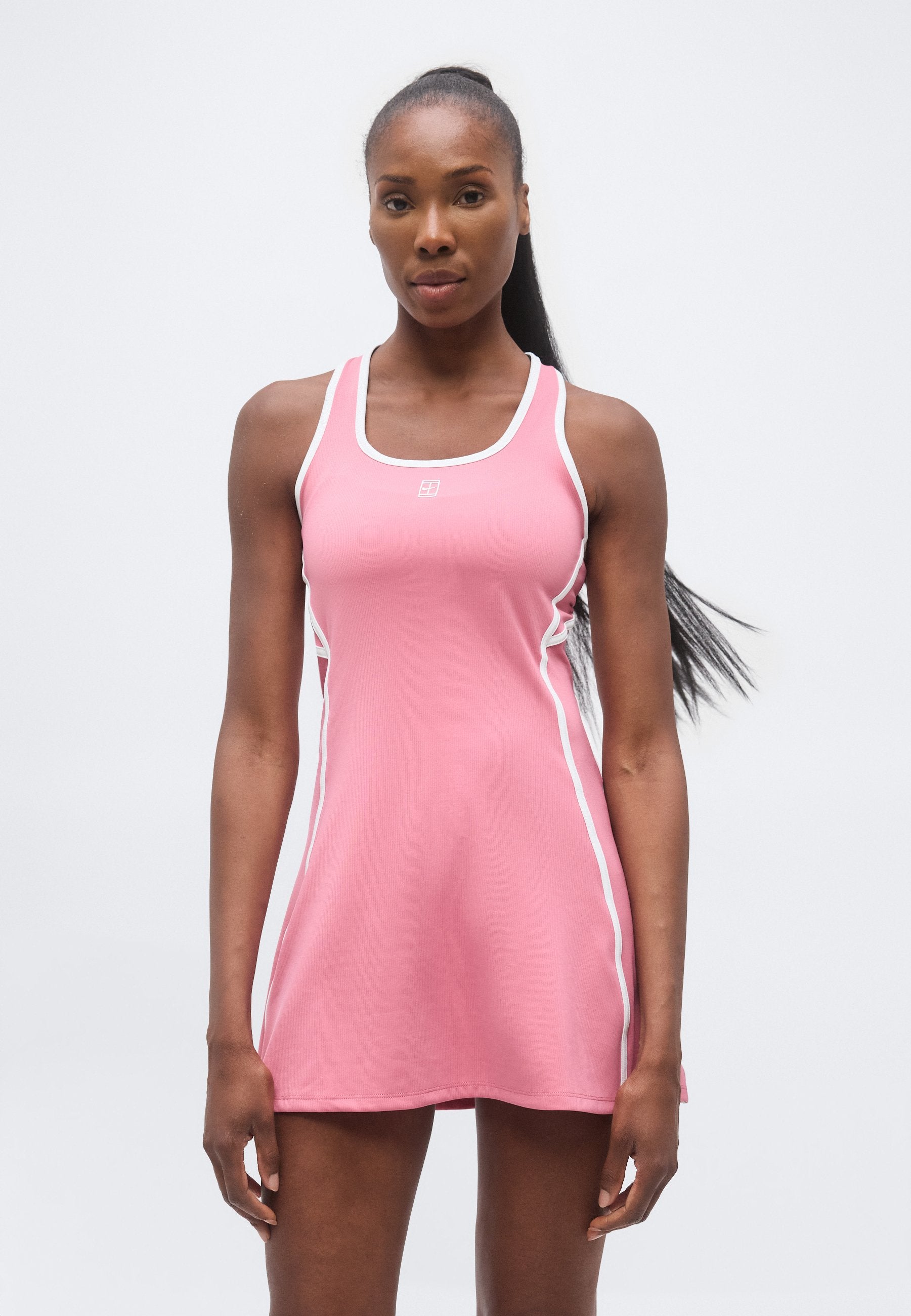 NIKECOURT ADVANTAGE DRESS NOVELTY - Sports dress - peony/white