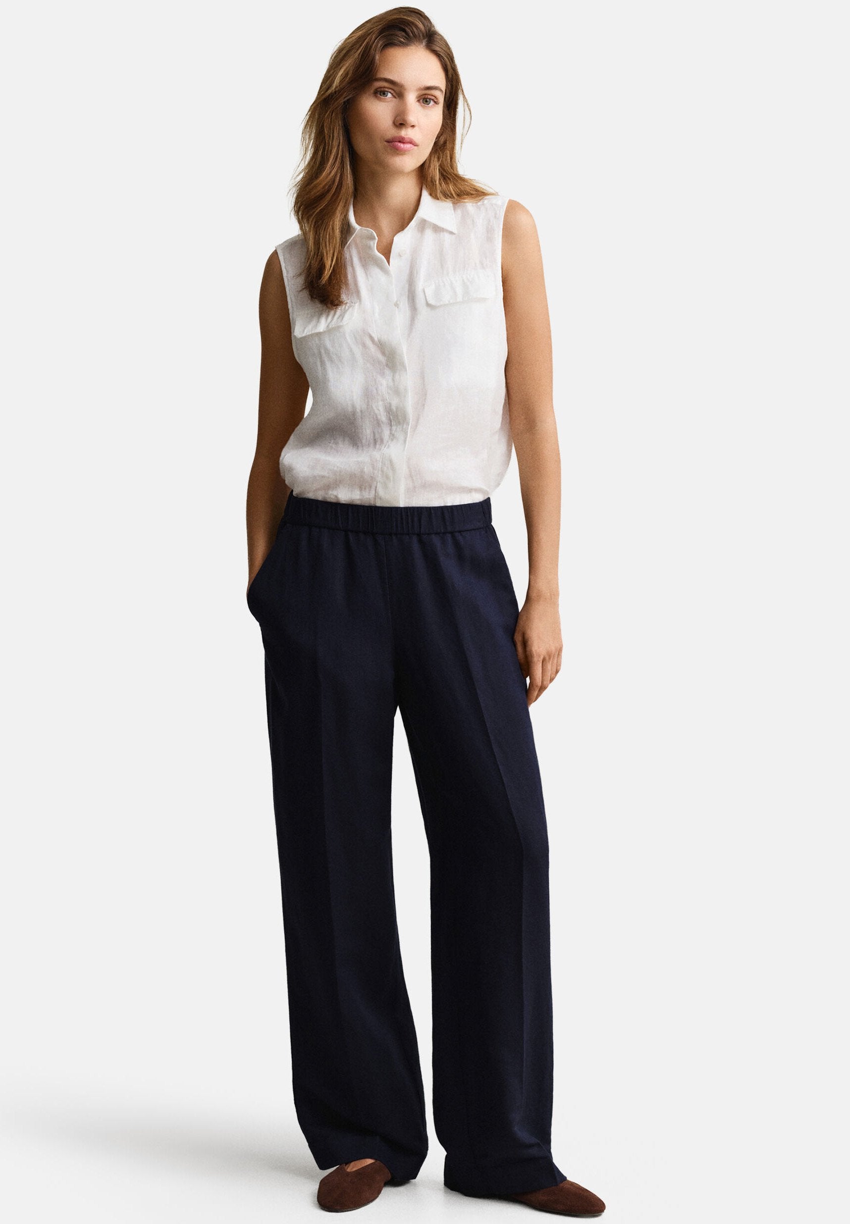 BLEND PULL ON PANTS - Trousers - evening blue