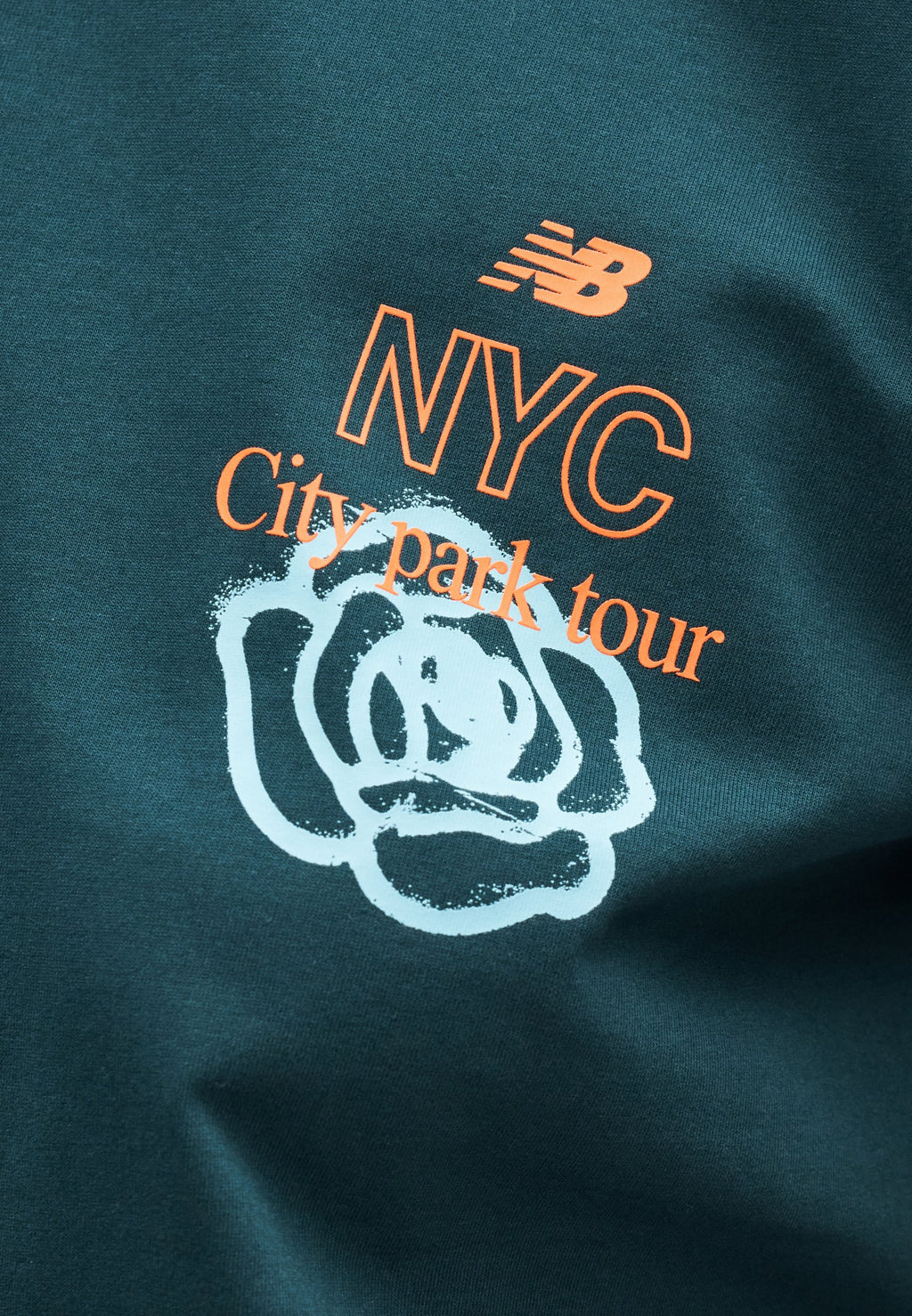 CITY RUN RELAXED - T-shirt imprimé - vert méduse