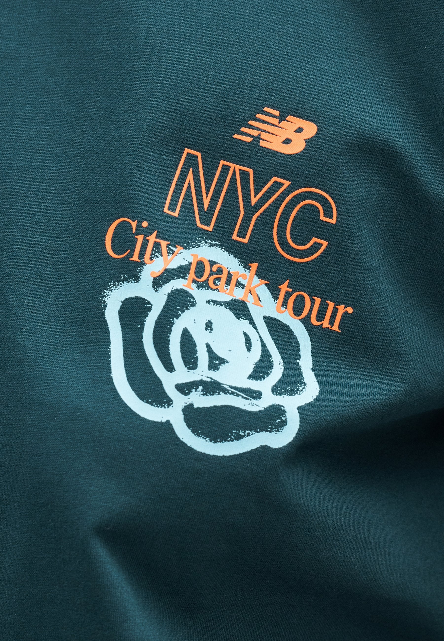 CITY RUN RELAXED - T-shirt imprimé - vert méduse