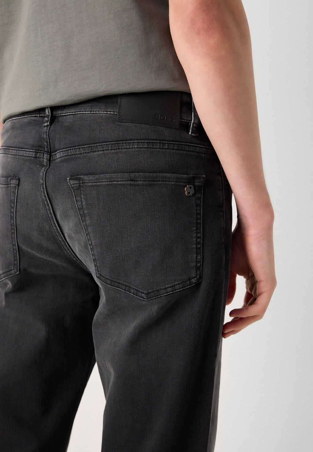 Straight leg jeans - black
