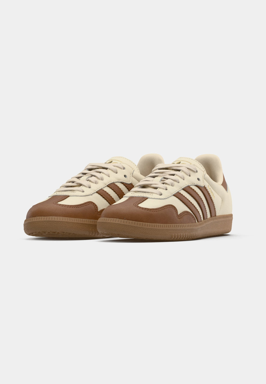 SAMBA OG - Trainers - white/dusky bronze/gold-coloured metallic