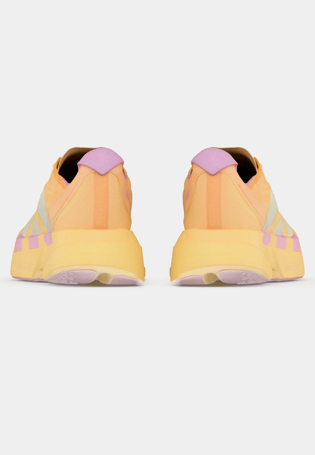 ADIZERO ADIOS PRO 4 - Road running shoes - ice tangerine/ice gold-coloured metallic/bliss lilac